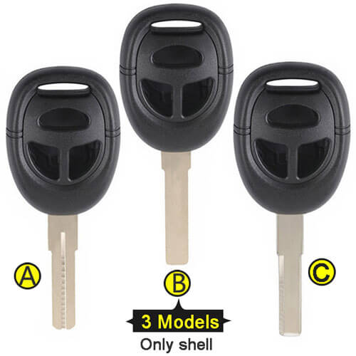 Remote Key Fob Shell Case w/ Blank Blade Replacement Kit for SAAB 9-3 9-5